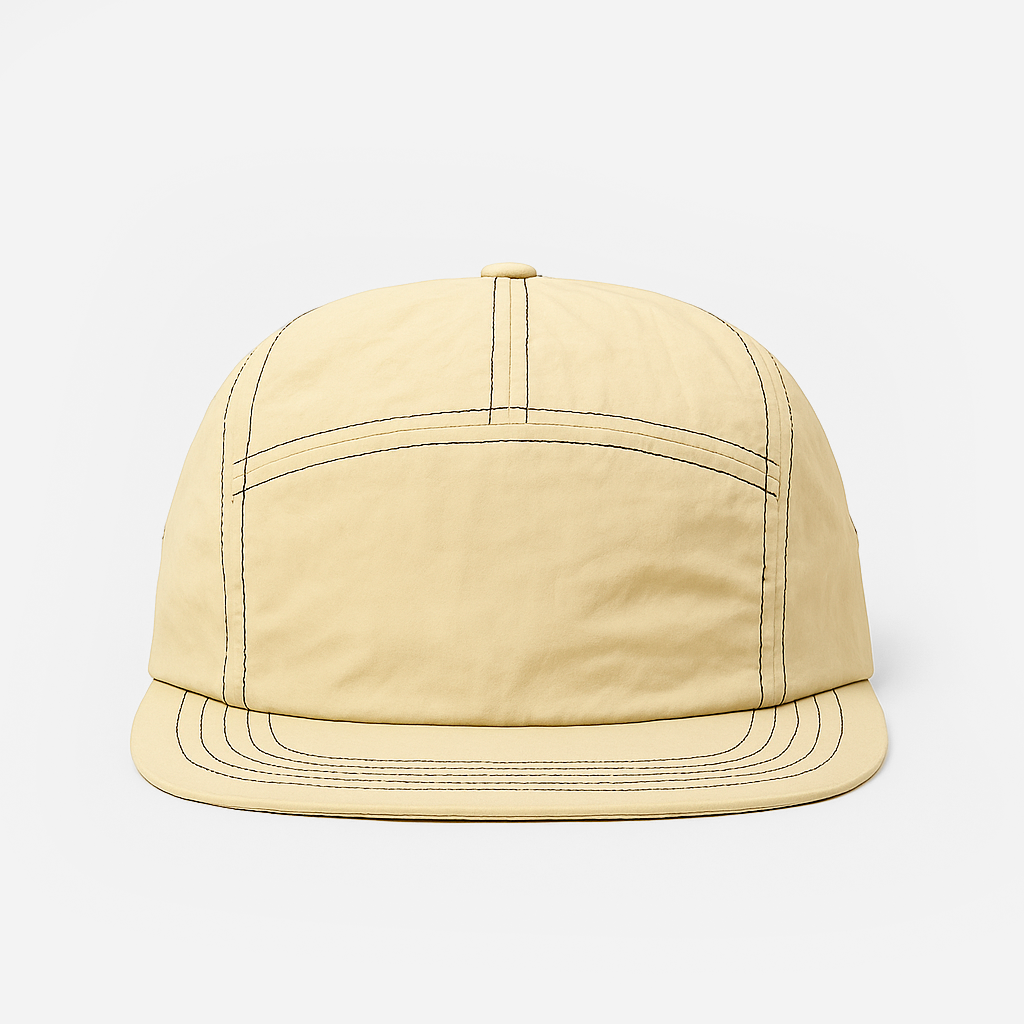 Five Panel Bege com Linha Marrom