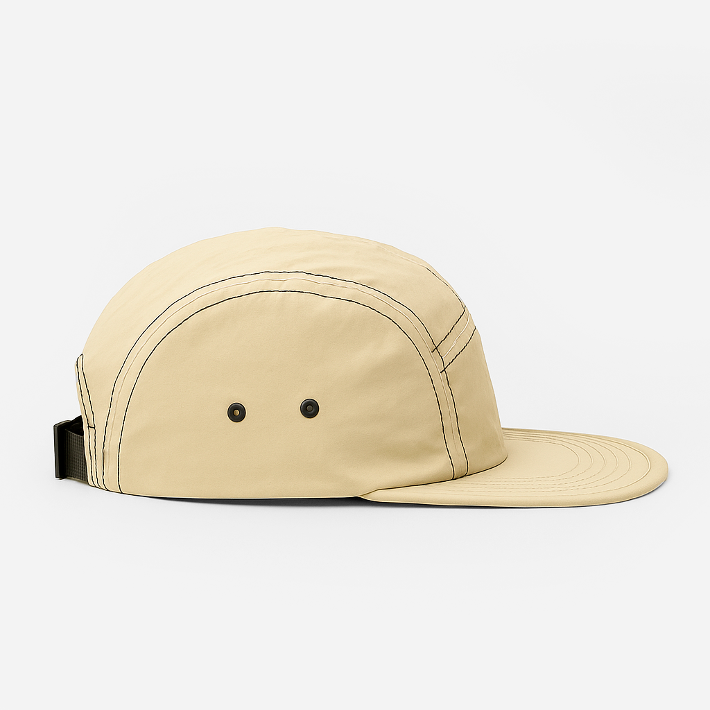 Five Panel Bege com Linha Marrom