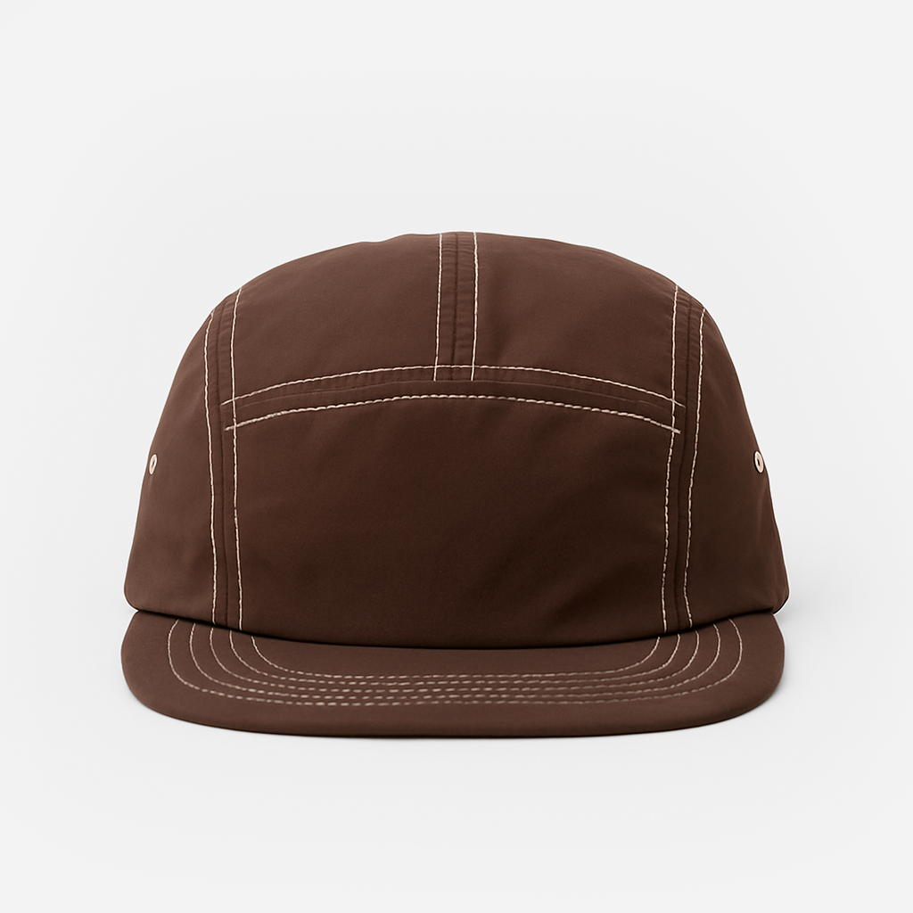 Five Panel Marrom com Linha Branca