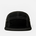Boné Five Panel Streetwear Preto com Linha Branca