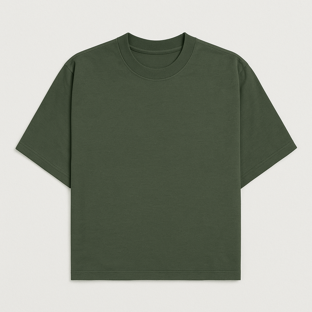 Tshirt Boxy - Musgo